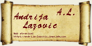 Andrija Lazović vizit kartica